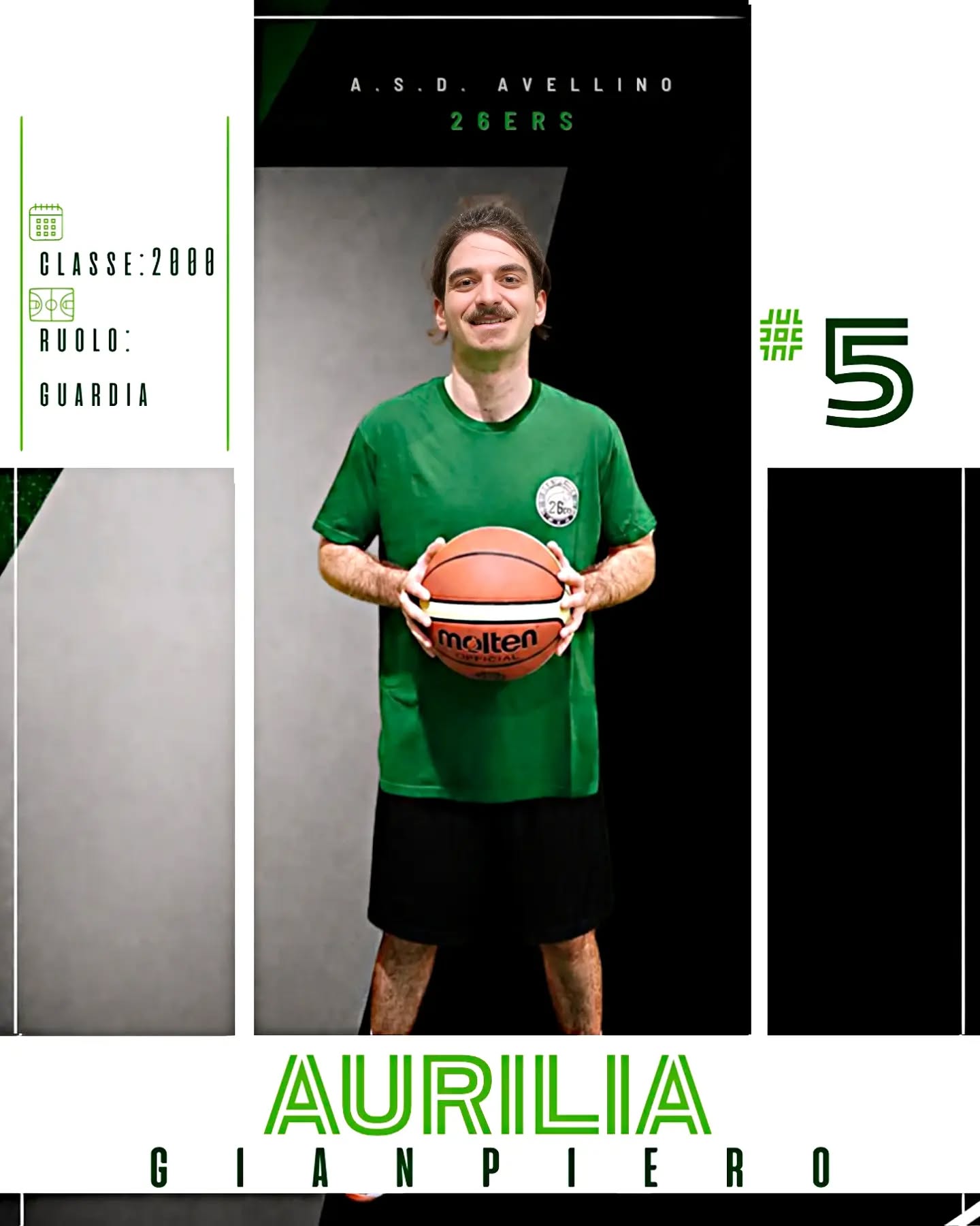 Gianpiero Aurilia nella grafica ufficiale del club